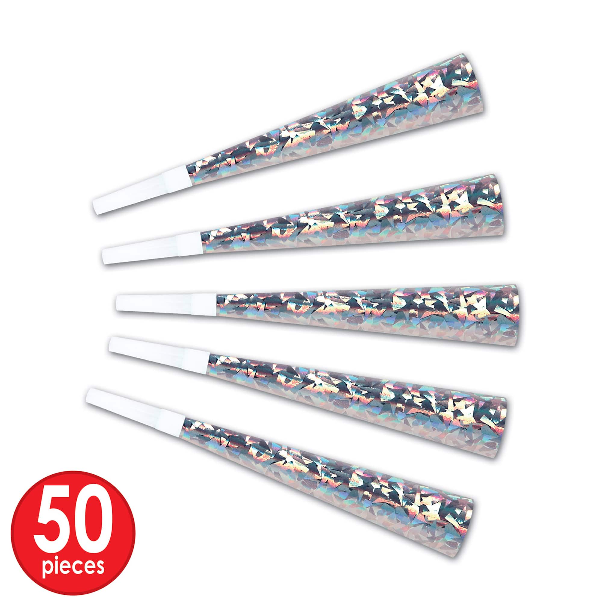 Beistle White & Silver New Year LA Swing Party Favor Kit for 50